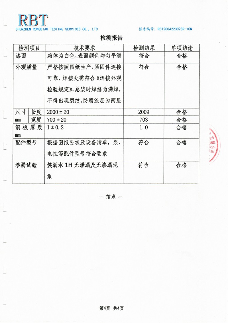 實(shí)驗(yàn)室污水處理設(shè)備檢驗(yàn)報(bào)告